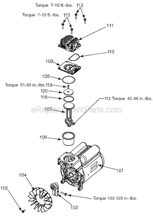 Page B Diagram and Parts List for C2150 Type 0 Porter Cable Compressor
